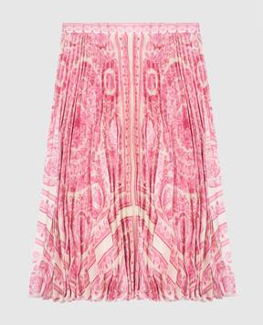 Versace Children's pink pleated skirt Barocco Foulard 10212691A14878