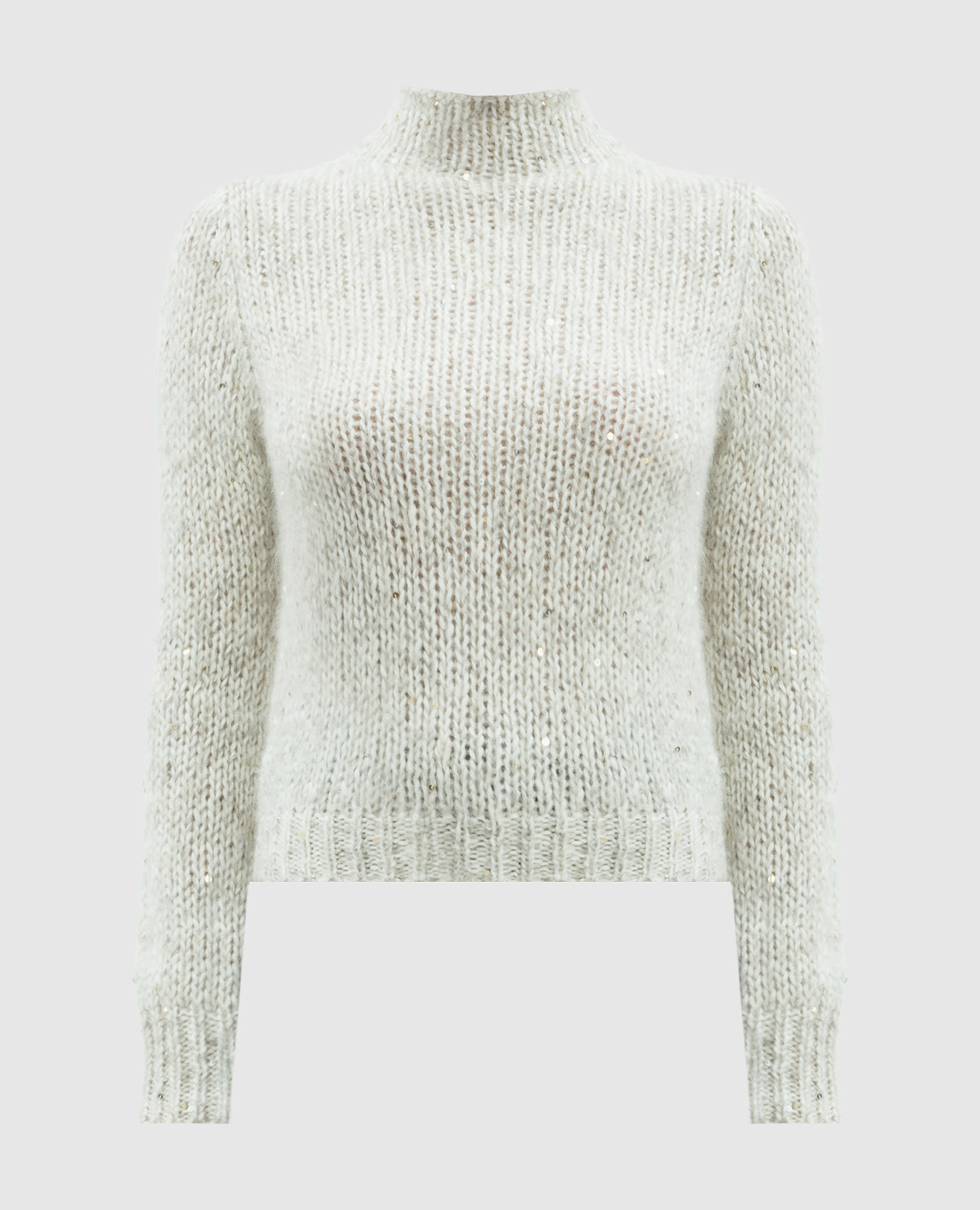 

Gray alpaca sweater with sequins Peserico, Grey