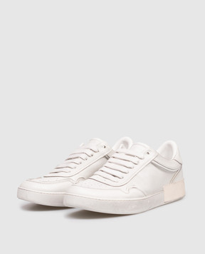 Dolce&Gabbana Grey leather sneakers with a vintage effect CS2378AW467