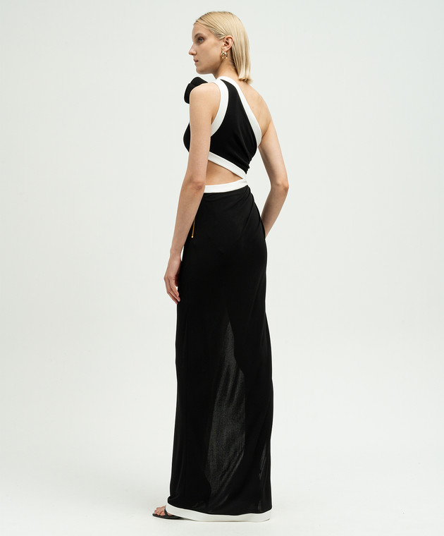 Balmain - Black asymmetric dress with floral appliqu CF0RP450JE50 - shop with European delivery at Symbol Balmain - Black asymmetric dress with floral appliqu CF0RP450JE50 - shop with European delivery at Symbol