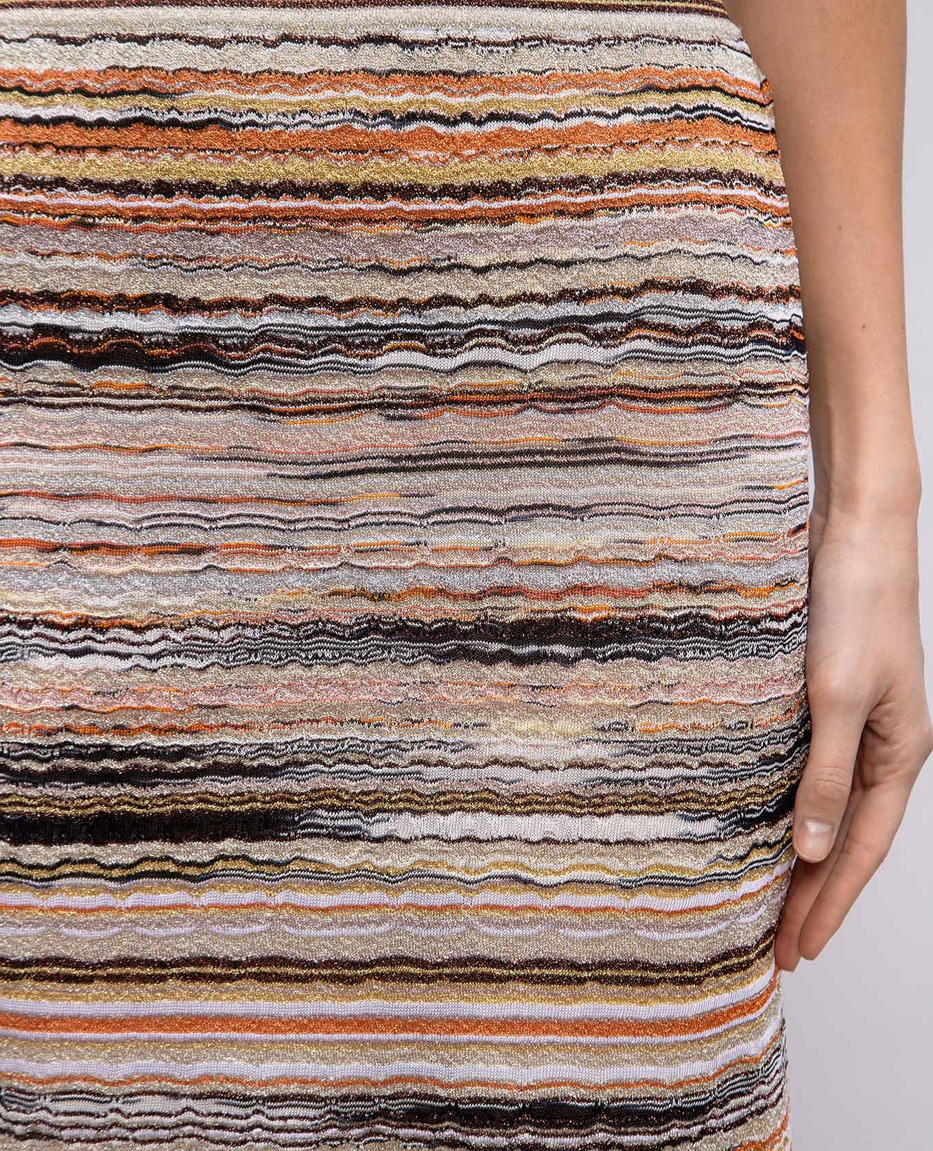 

Beige striped skirt with lurex Missoni, White