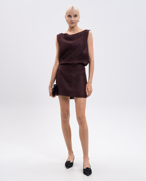 Khaite Burgundy silk Toma dress 55163002