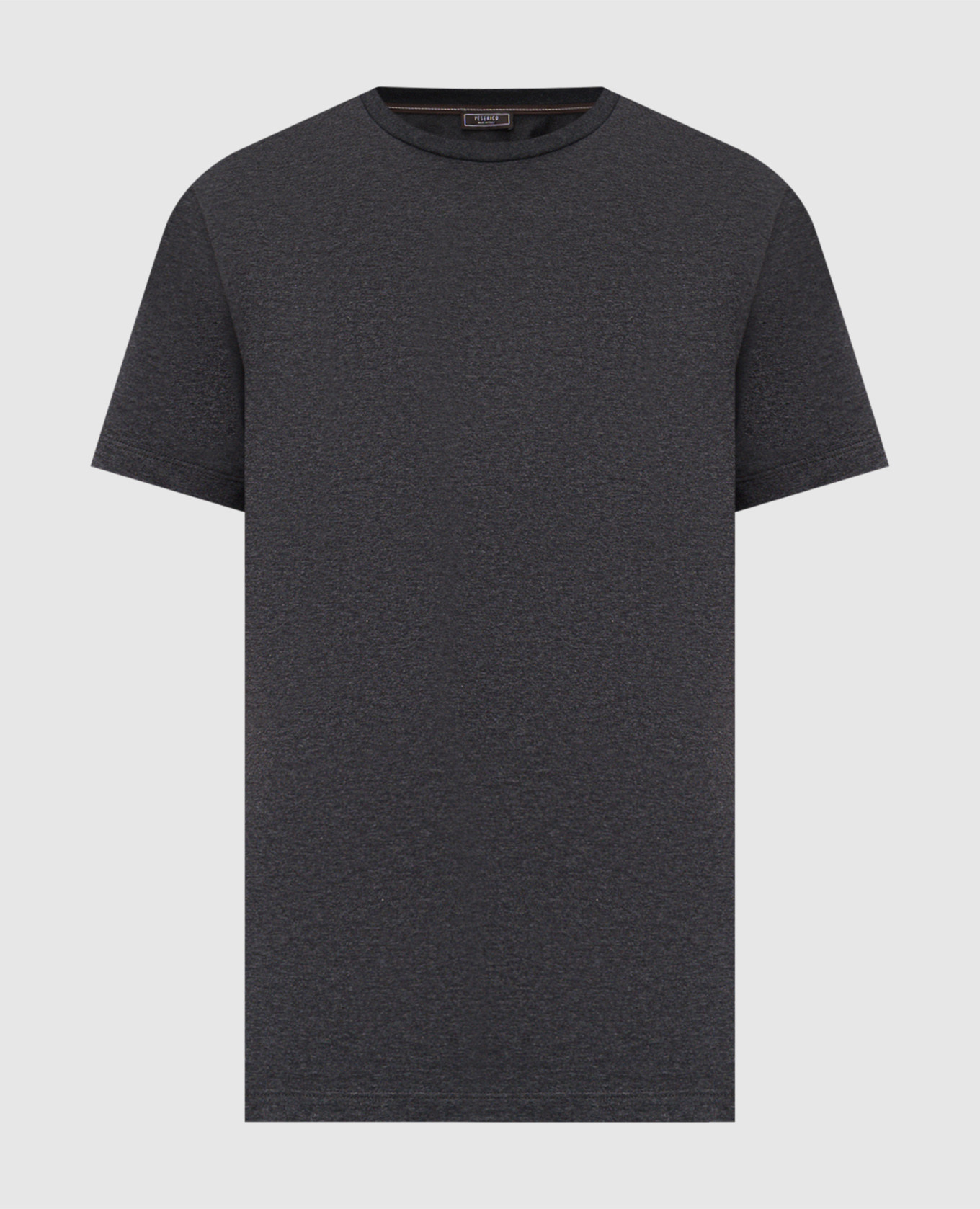Grey T-shirt with logo print Peserico