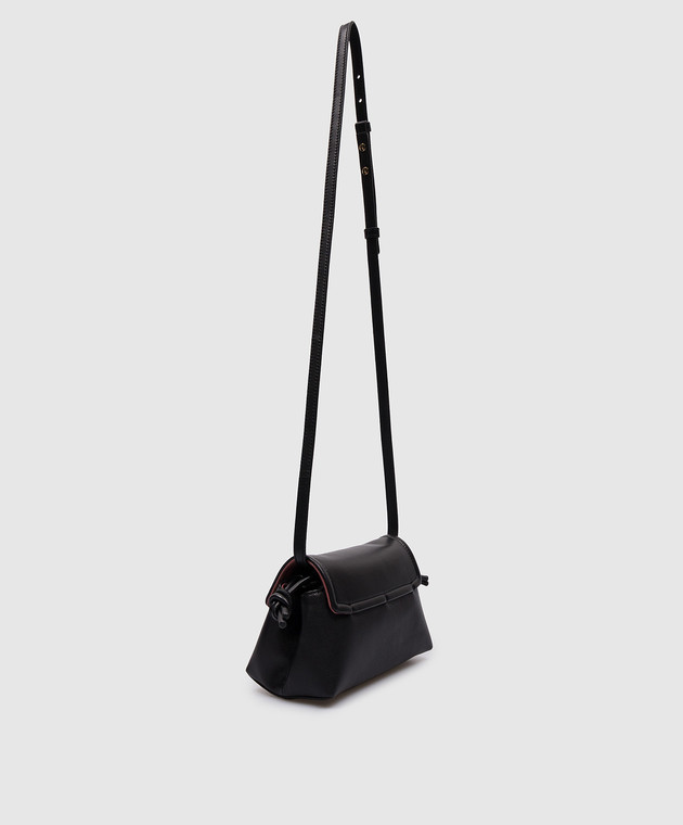 Valentino - 1960 VLOGO Black Leather Crossbody Bag