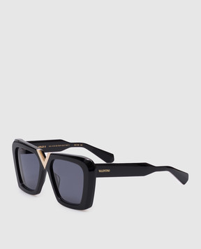 Valentino Black V-gold sunglasses VLS161A53