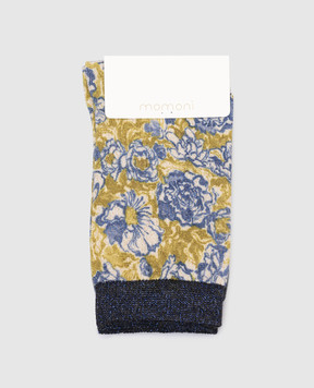 Momoni Calzini verdi con motivo floreale 255MMOSO001PK255MO52
