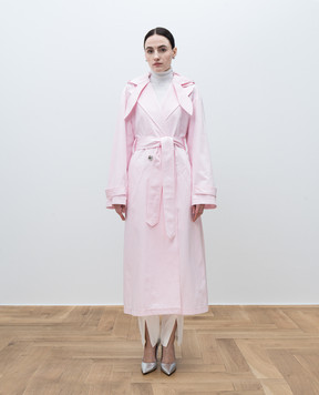 Givenchy Pink double-breasted trench coat with hood BW00Q615XZ