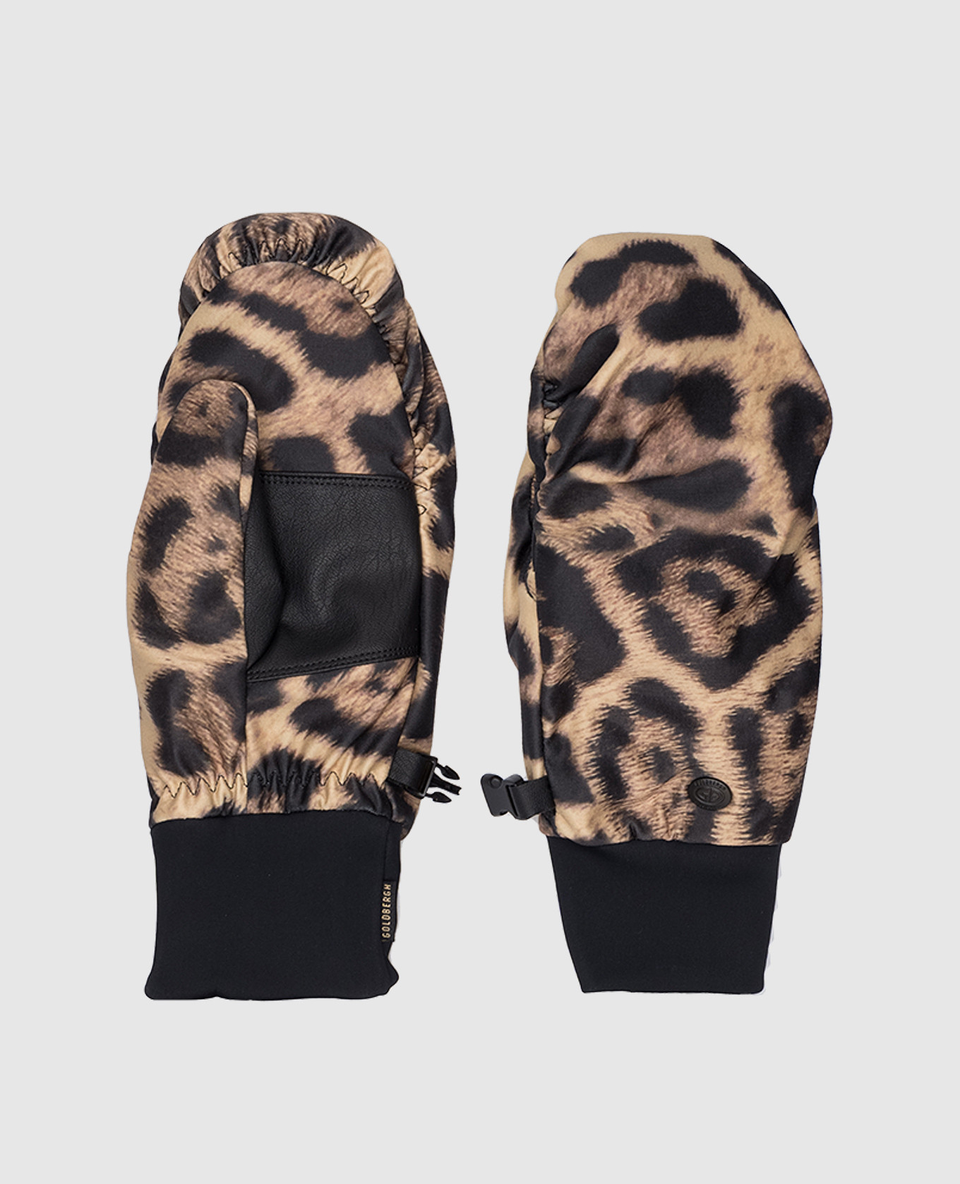 

MOON gloves in animalistic print with logo Goldbergh, Brown
