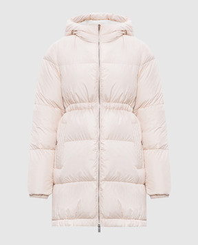 Peserico Beige down jacket with monil chain S24044K6957
