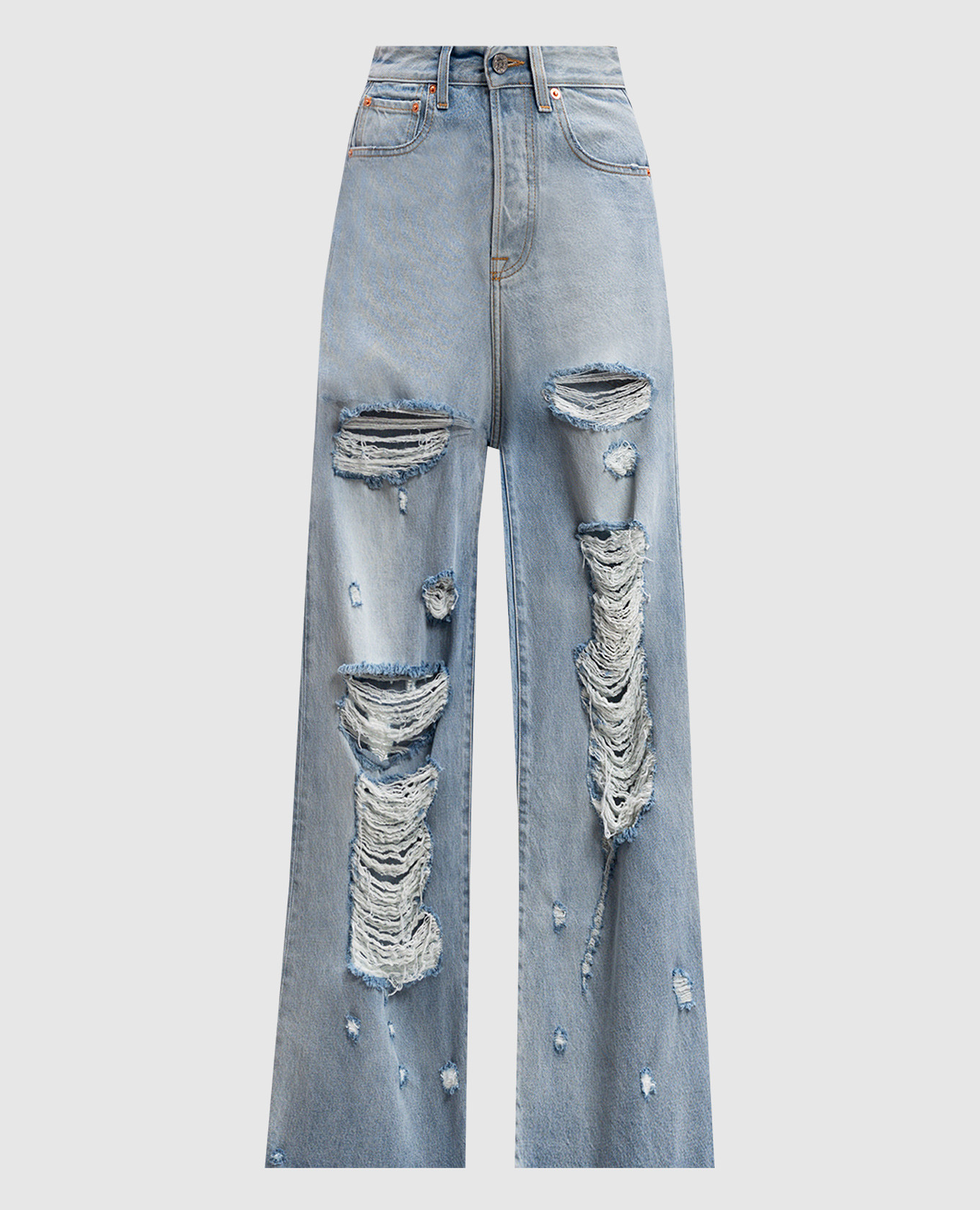 

Blue flared jeans with slits Vetements, Light blue