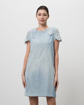 Ermanno Scervino Blue dress with applique D462Q356EMY