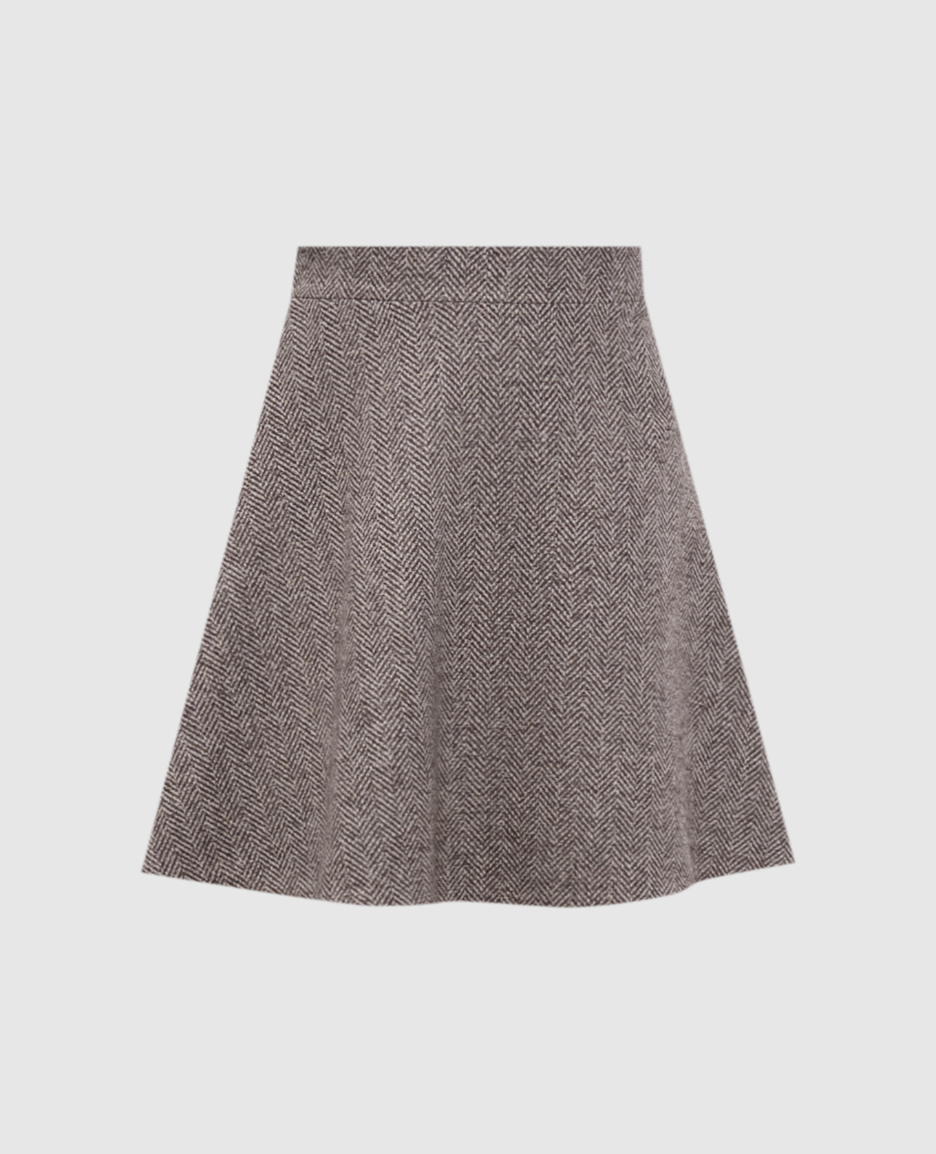 Brown skirt with patterned wool Brunello Cucinelli