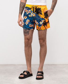 Palm Angels Logo print swim shorts PMFD019F25FAB001
