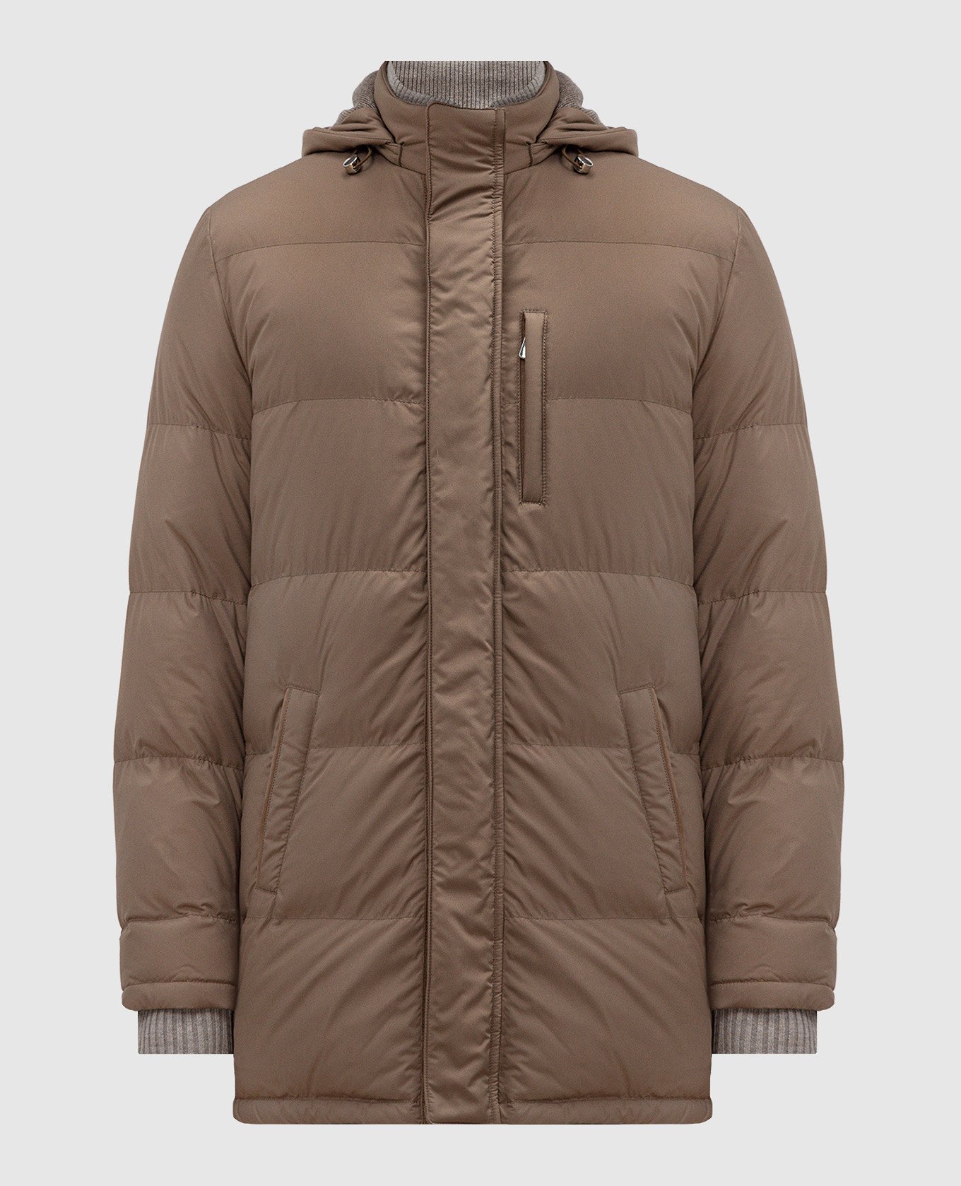 Nou Enrico Mandelli Beige down jacket with cashmere