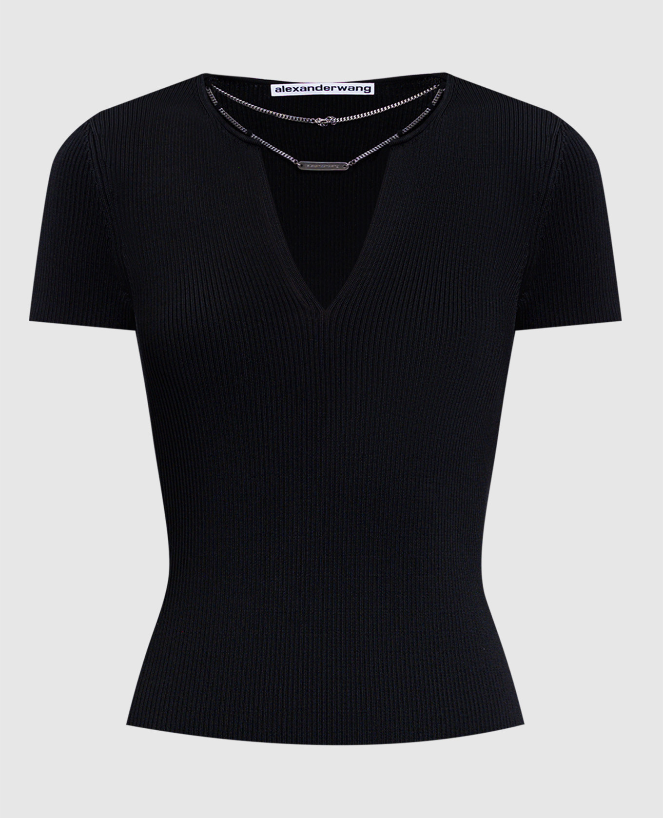 

Black ribbed top with chain Alexander Wang