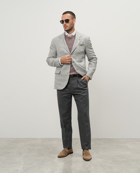 Brunello Cucinelli Gray pants made of wool M038PE1920