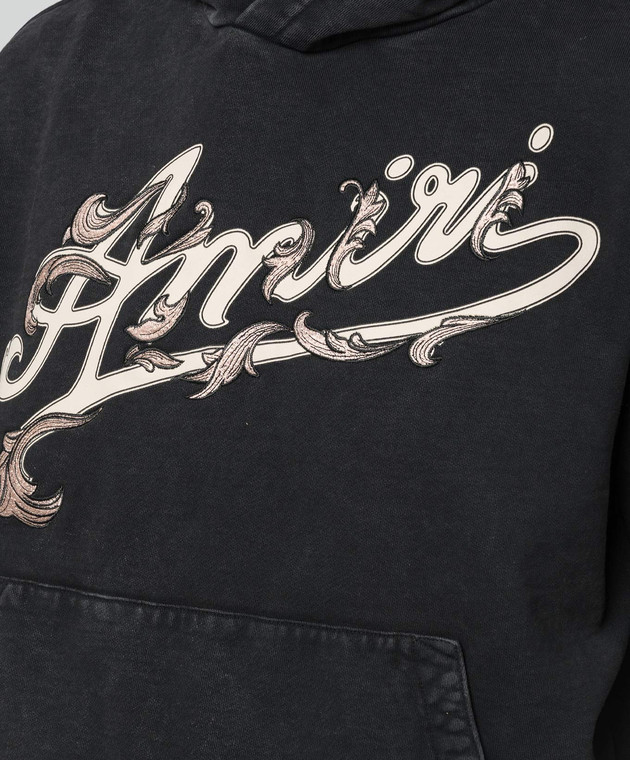 AMIRI - Black hoodie FILIGREE LOGO with print AMJYHD1013