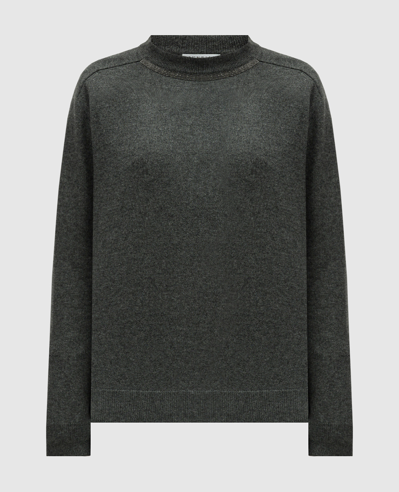 

Gray cashmere jumper with monil chain Brunello Cucinelli, Grey