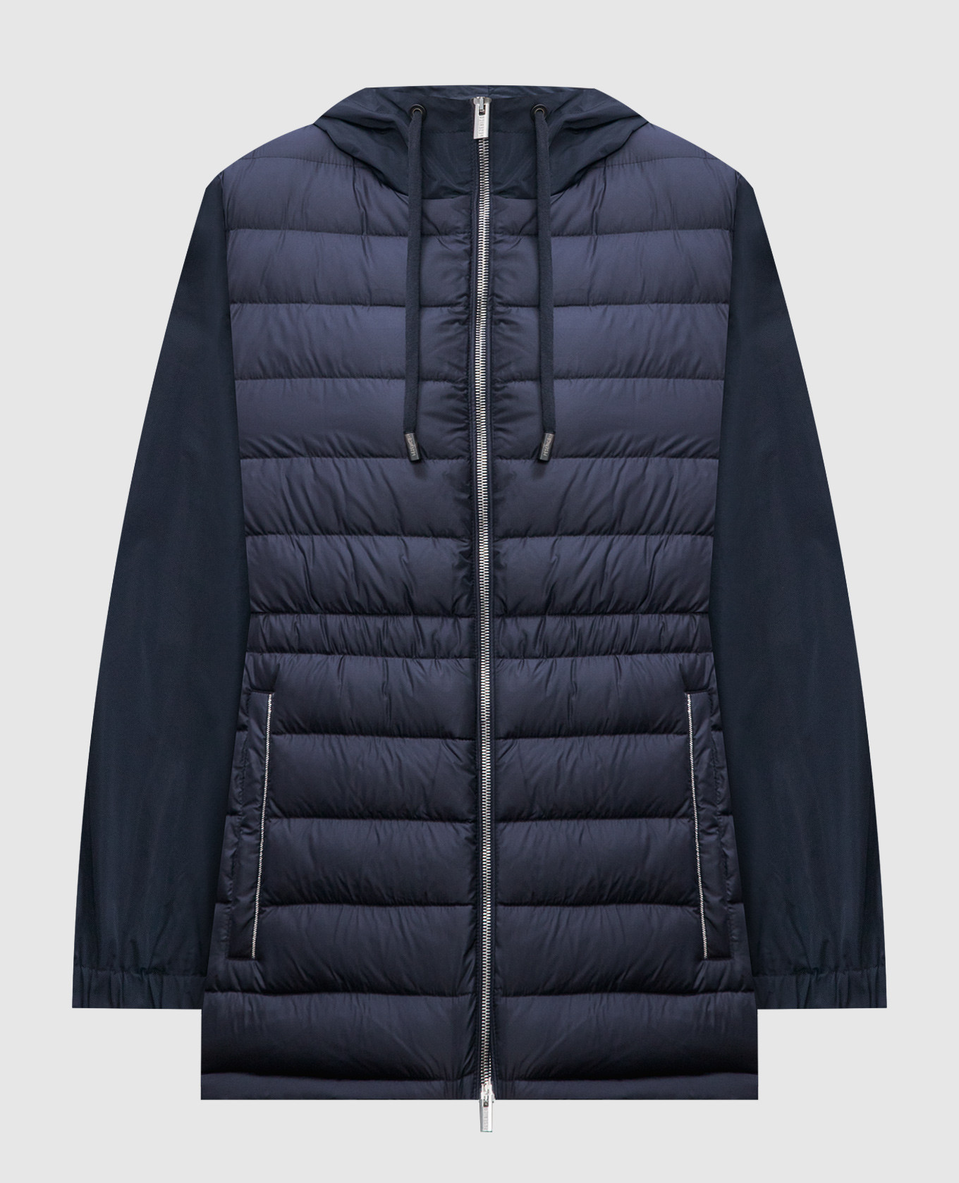 Blue quilted down jacket Peserico