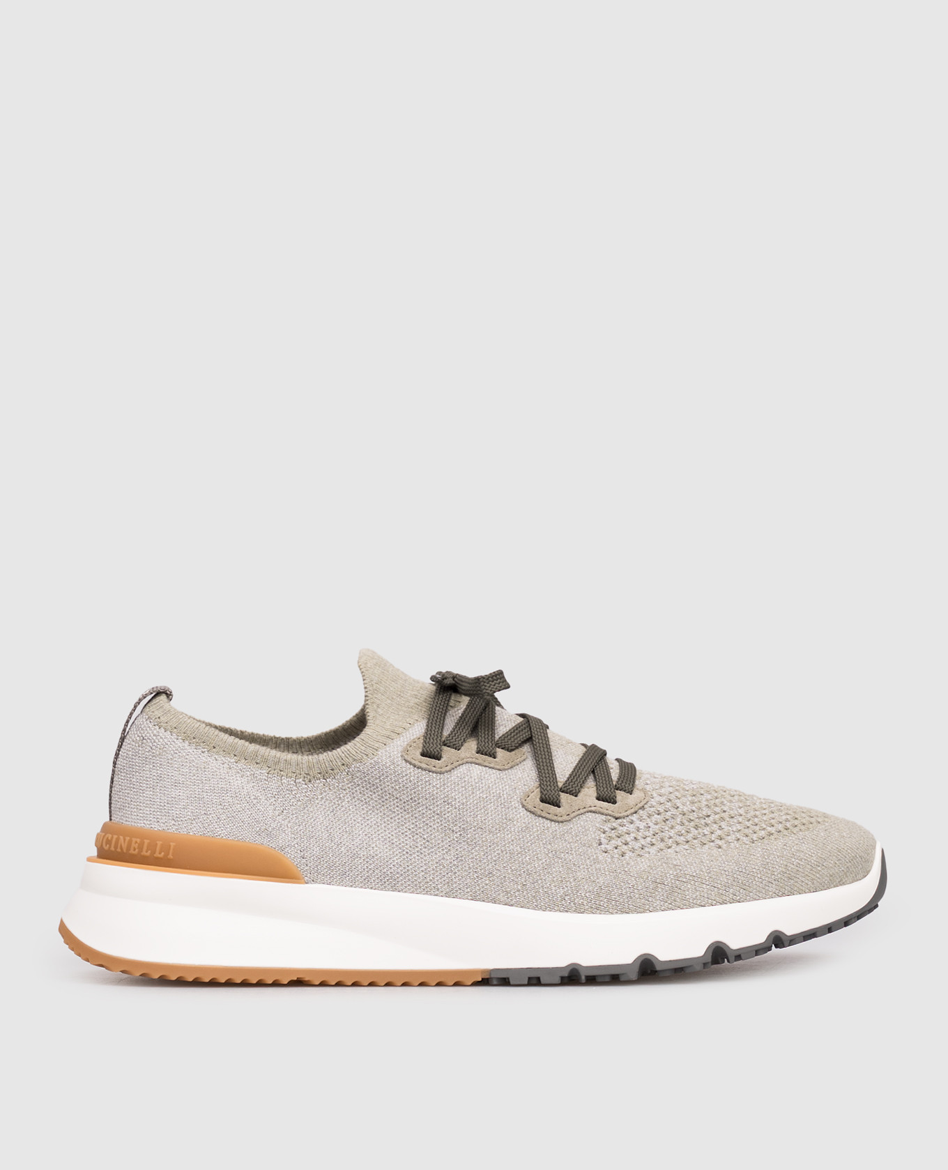 Sneakers with textured logo Brunello Cucinelli