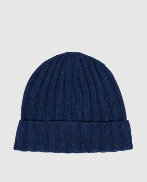 Brunello Cucinelli Children's blue cashmere hat B22M90070A