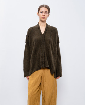 Masnada Green wool pullover 77A08