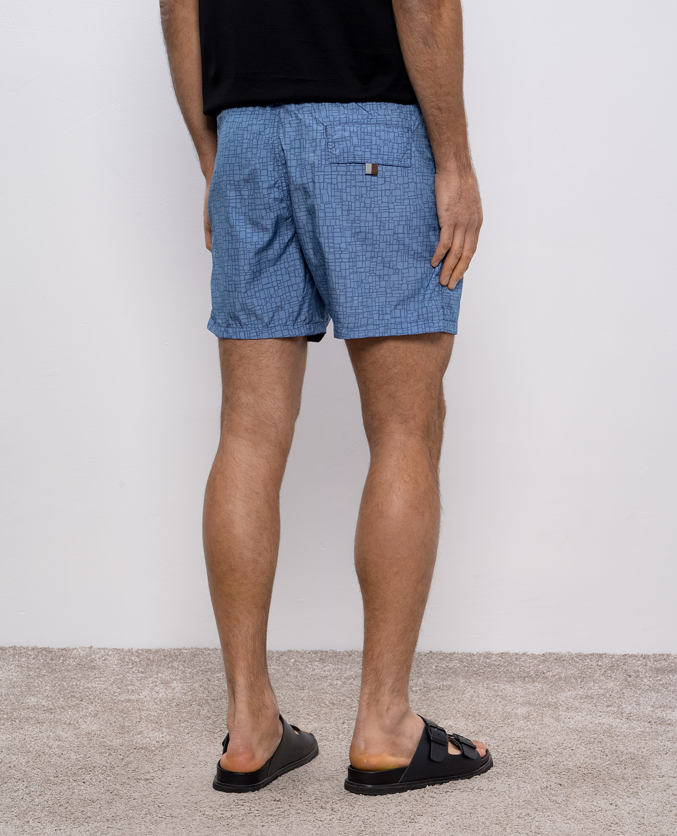 

Blue geometric print swim shorts Canali