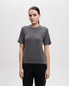 The Row Iwona gray wool T-shirt 8456Y590