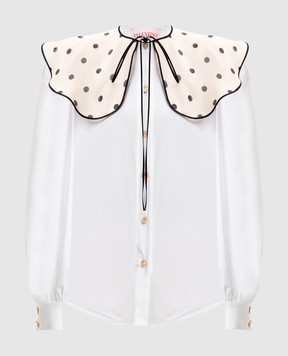Valentino White blouse with an accent collar 6B3AB7B35A6