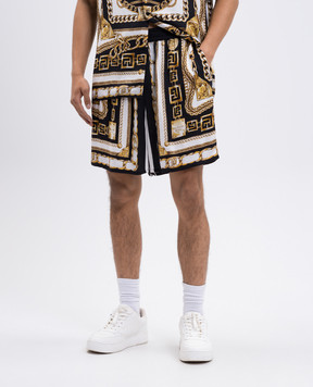 Balmain Black printed shorts FH1PA145VI41