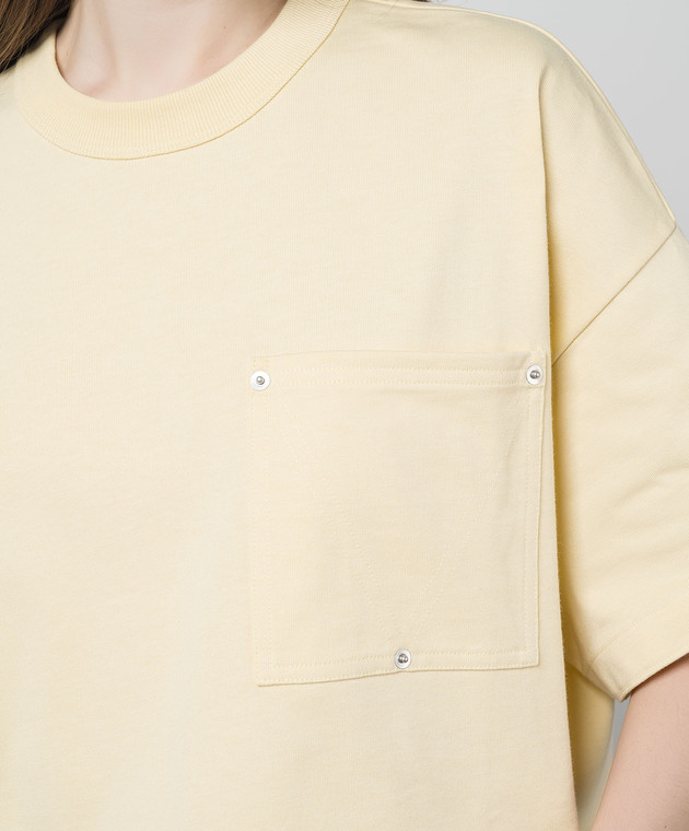 Bottega Veneta - Yellow cropped T-shirt 777597VKLZ0 - shop