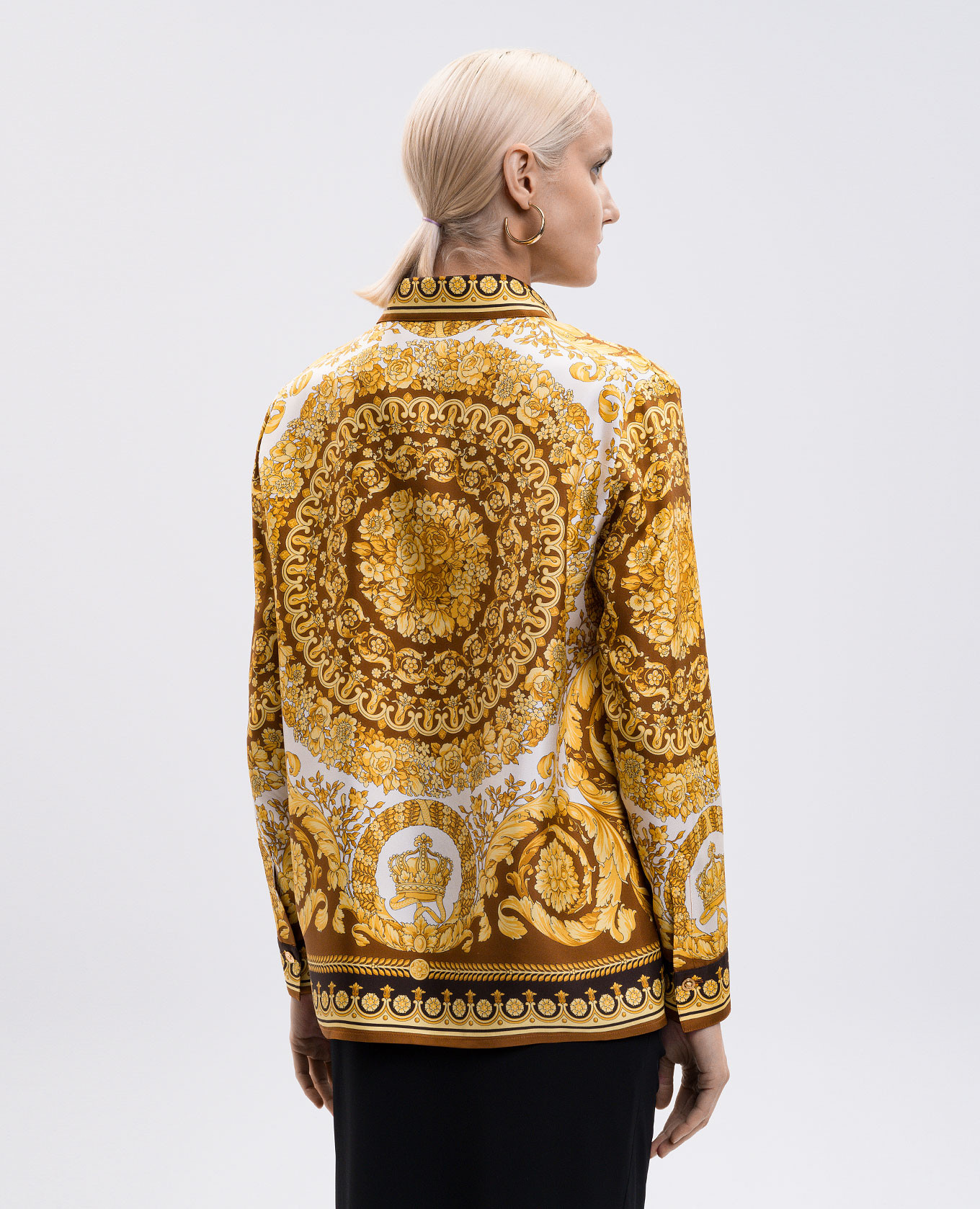 Printed silk blouse Versace 4