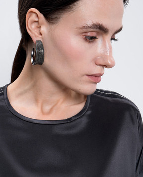 Peserico Gilda gray congo earrings E35434C0CC371