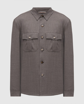 Canali Gray wool shirt AS0499831019
