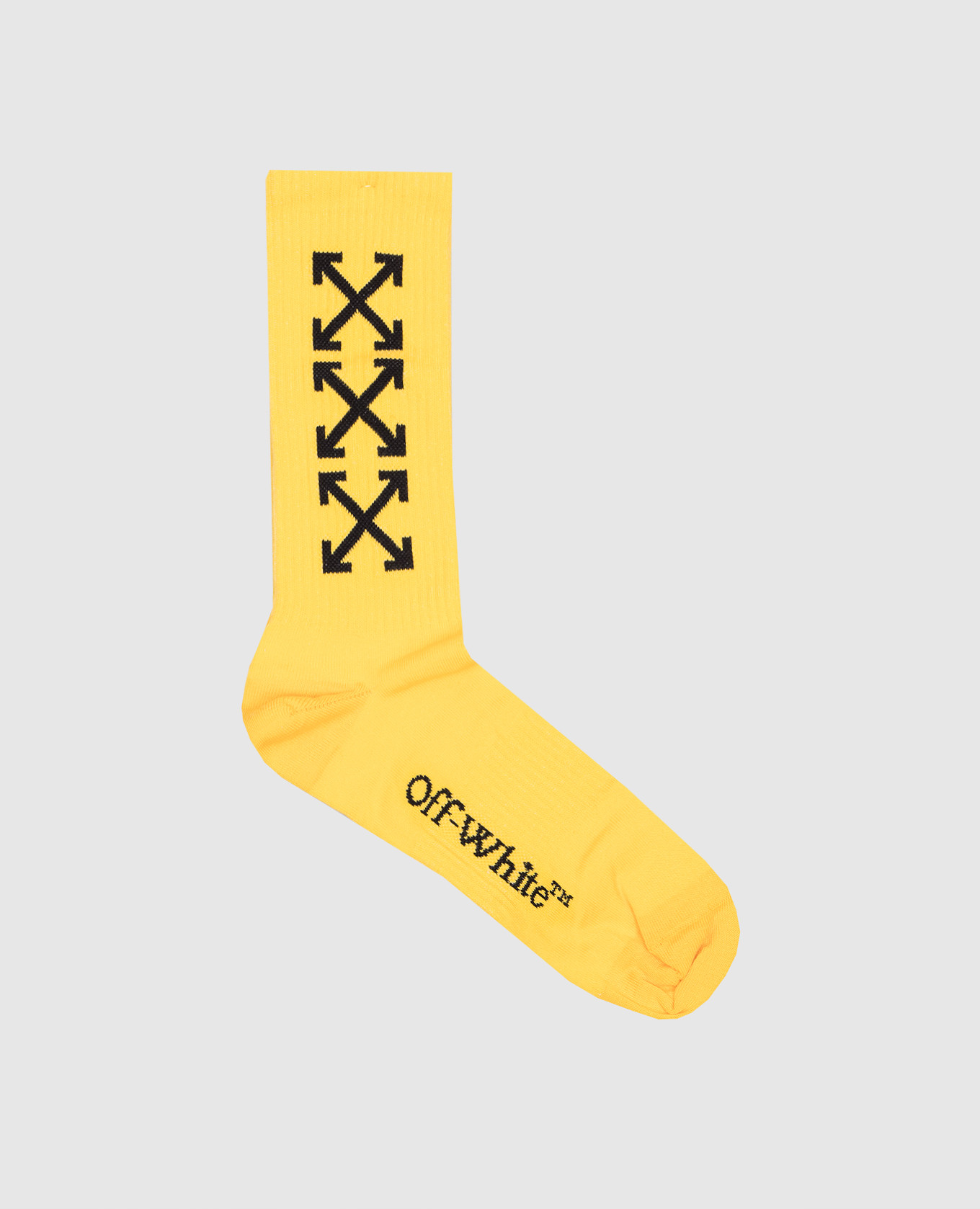 Off-White Yellow socks with Arrow logo