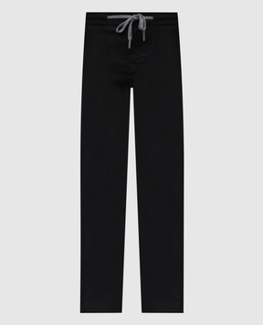 Marco Pescarolo Black wool and silk pants CARACCIOLO5122