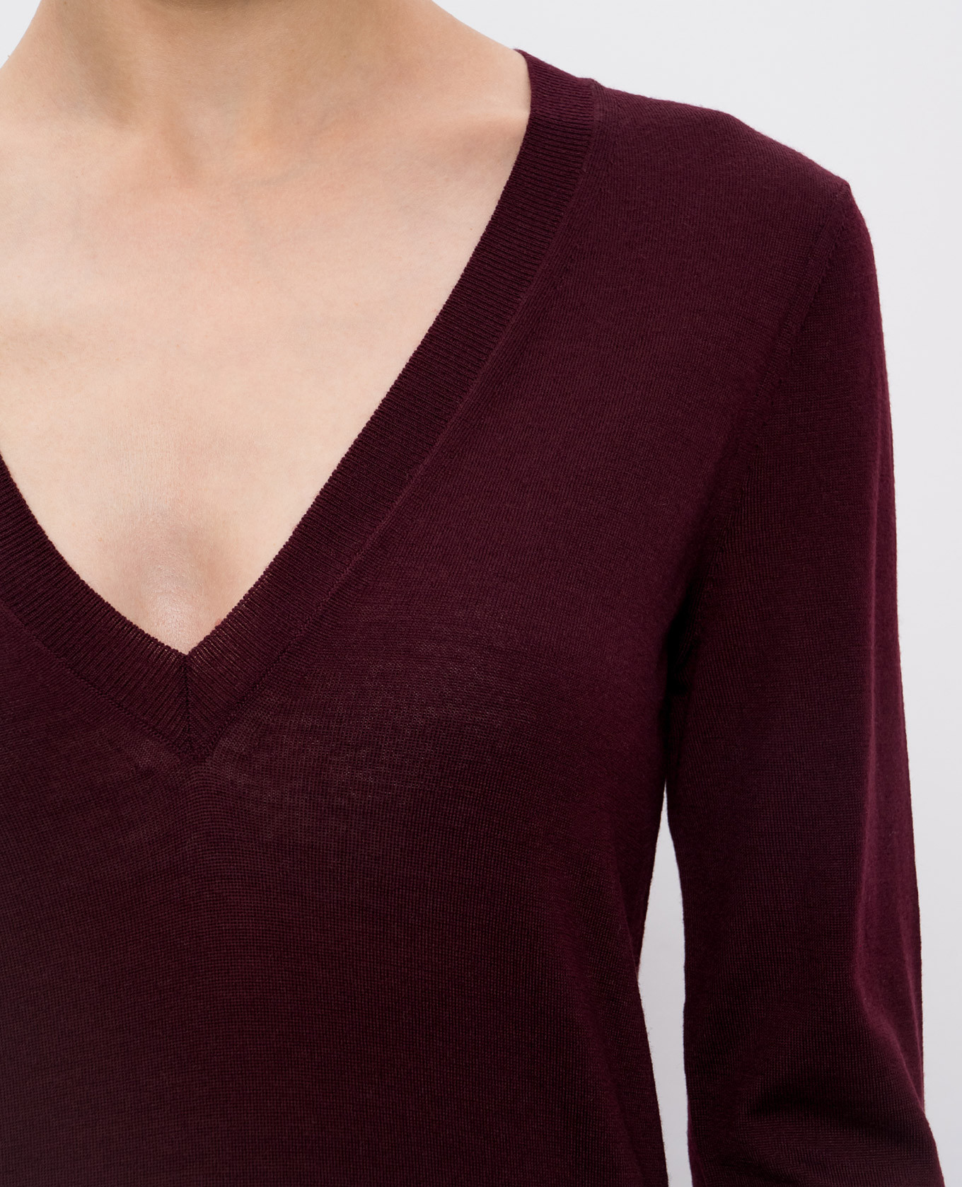 Burgundy wool pullover Saint Laurent 5