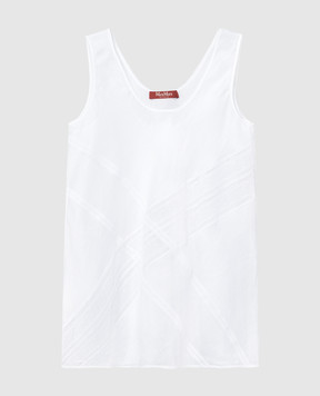 Max Mara White EBRIDI top with lace EBRIDI