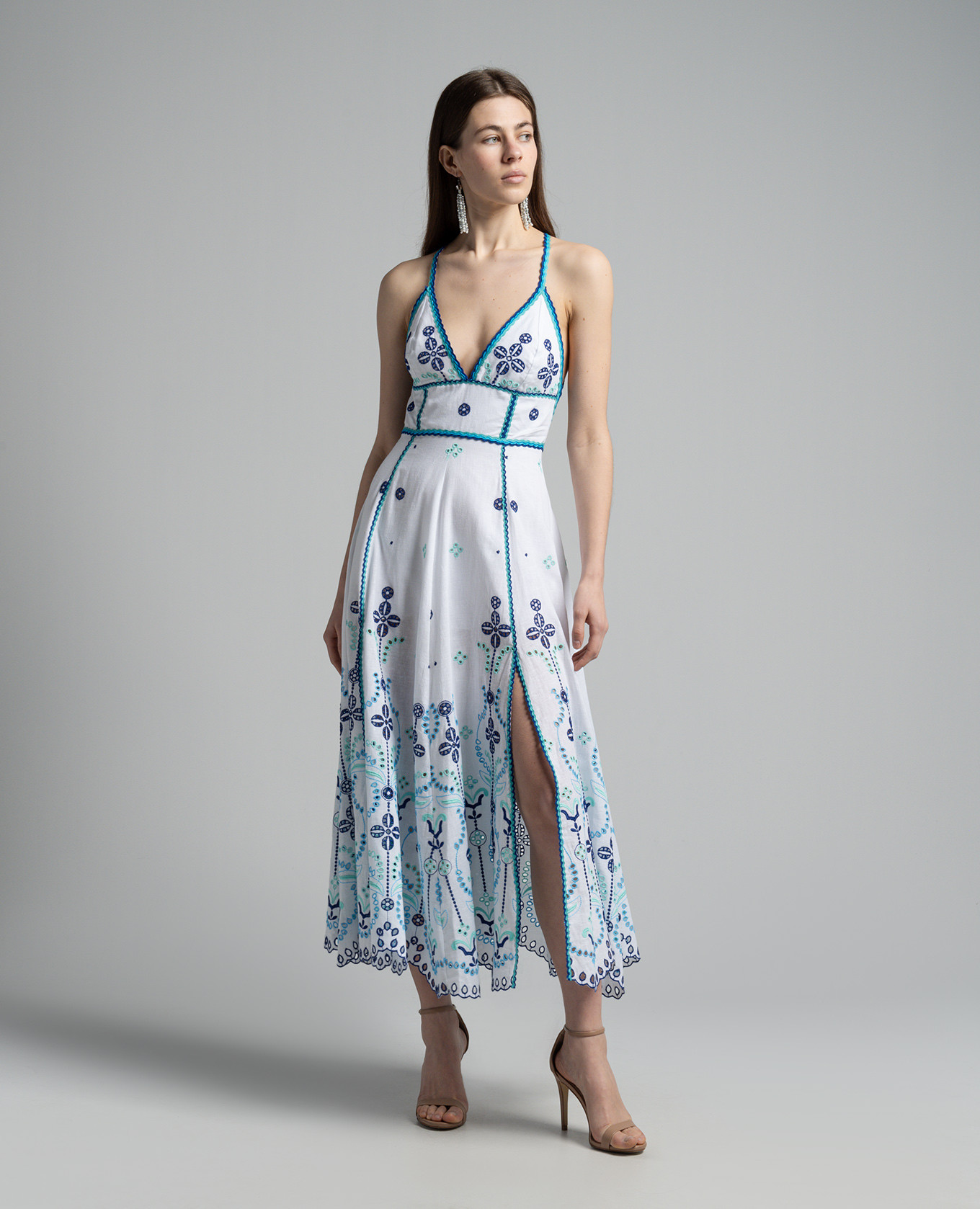 White Jodie Open Back Midi Dress Charo Ruiz 2