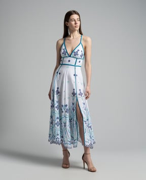 Charo Ruiz White Jodie Open Back Midi Dress 244622