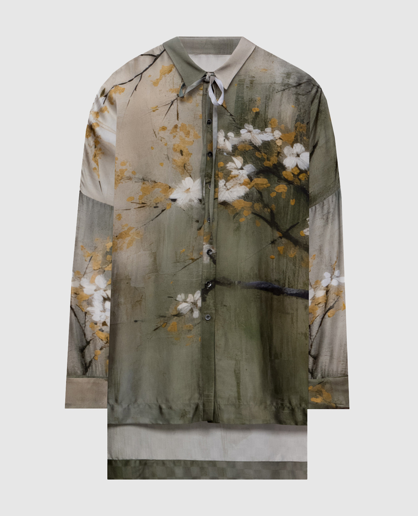 

Green blouse with floral print Masnada