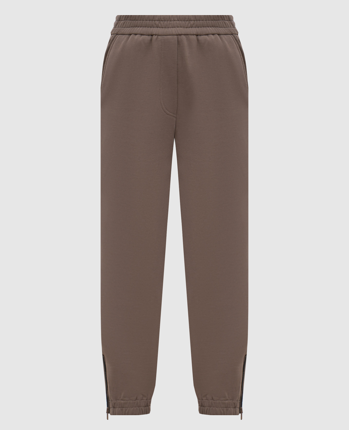 Brown monil chain joggers brunello cucinelli