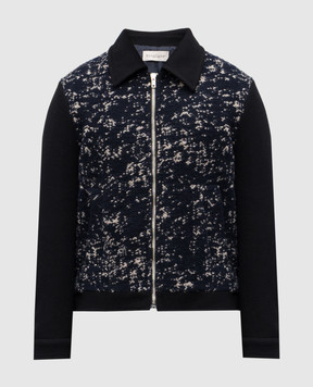 Bicolore Blue jacket with wool 407209680