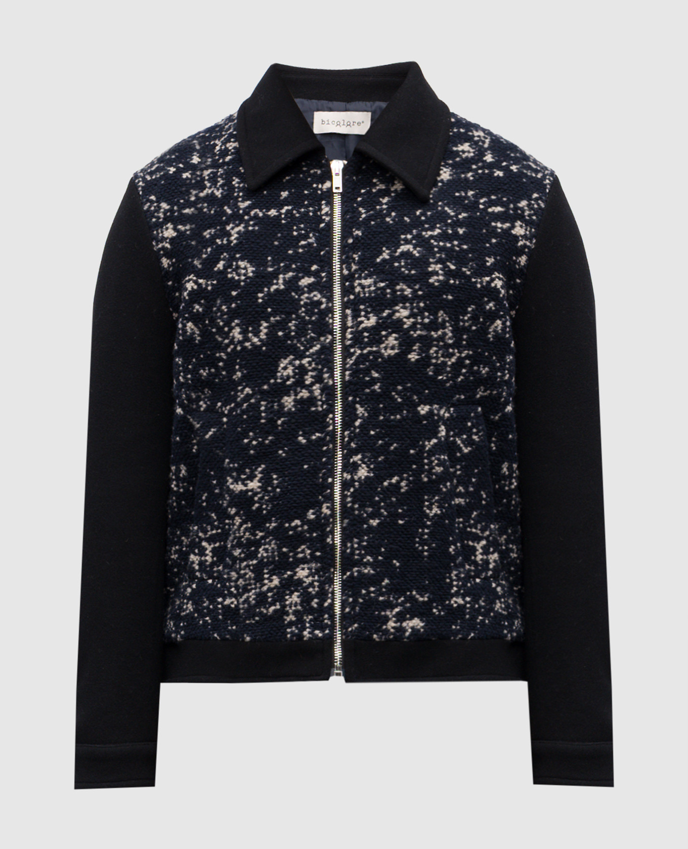 

Blue jacket with wool Bicolore