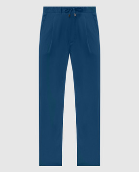 Enrico Mandelli Blue pants made of wool GYM02B4531