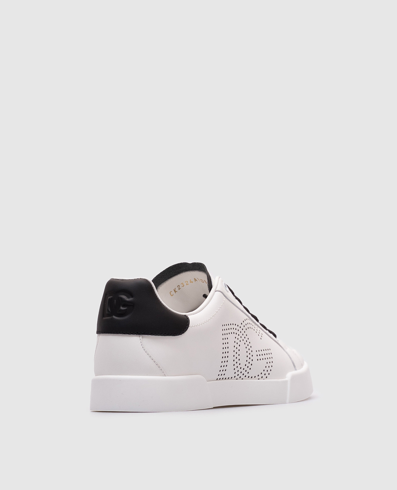 

White leather sneakers with monogram logo Dolce&Gabbana
