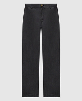 Versace Gray wool pants 10207031A12648