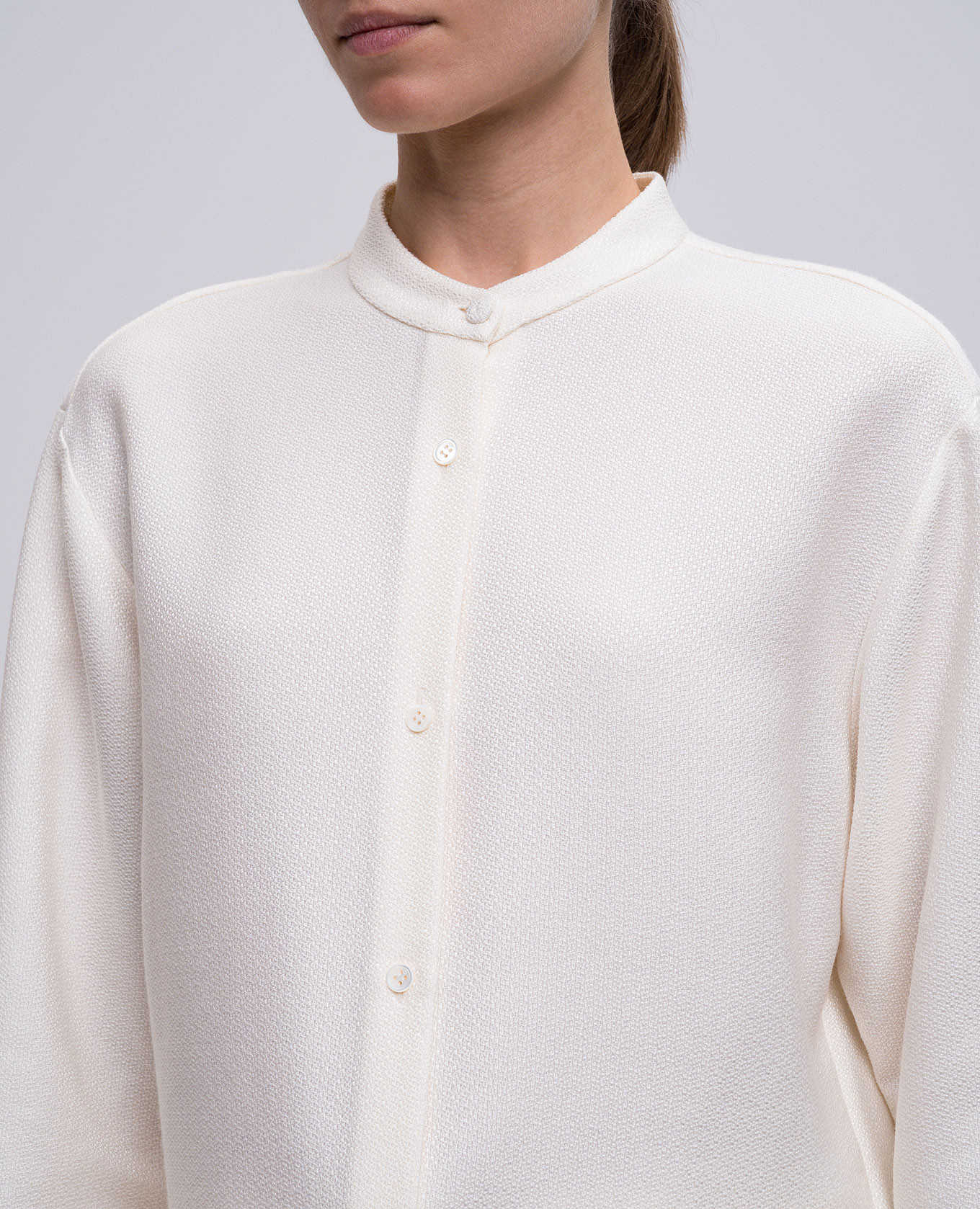 Beige Terra wool and silk shirt Gabriela Hearst 5