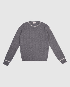 Moncler ENFANT Children's gray sweater with wool K29549C00004M12416