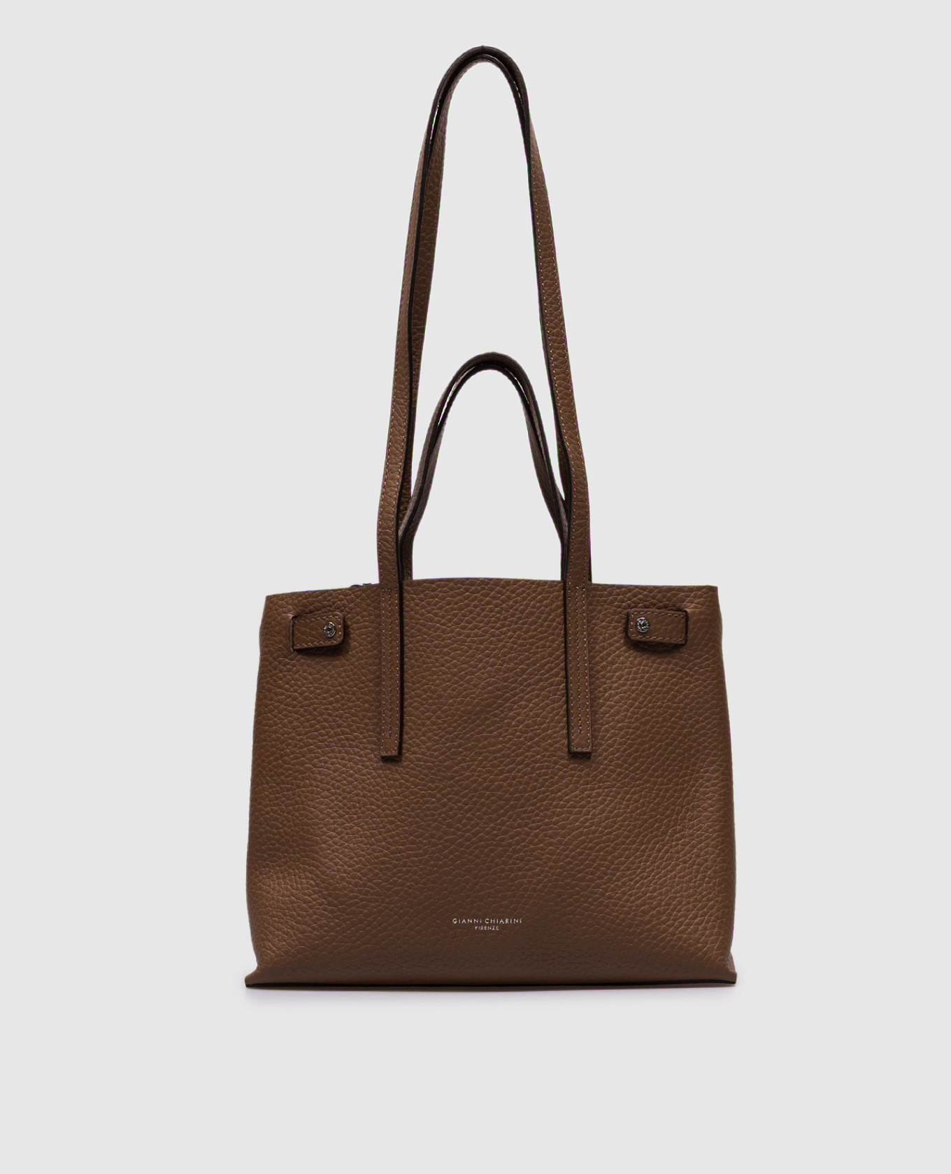 

ALTEA brown leather bag with logo print Gianni Chiarini